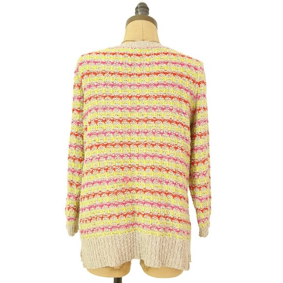 Ann Taylor Loft Pullover Sweater Size M 3/4 Sleeve Textured Taupe Multi EUC B28 - Picture 3 of 5